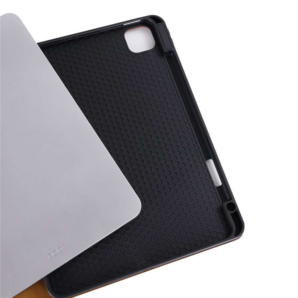 GEBEI Auto Wake/Sleep Adjustable Stand Leather Smart Tablet Cover Case with Card Slots for iPad Air (2020)/iPad Pro 11-inch (2021)/(2020)/(2018) - Brown-11