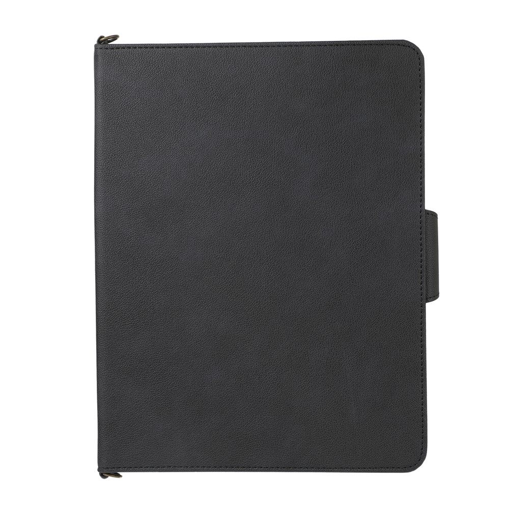 Khazneh Anti-RFID Button Fermeture du Portefeuille Anti-Drop Design Handy Sold Tablet Case Avec Bandoulière Pour Ipad 10.2 (2019) / (2020) / (2021) - le Noir-2