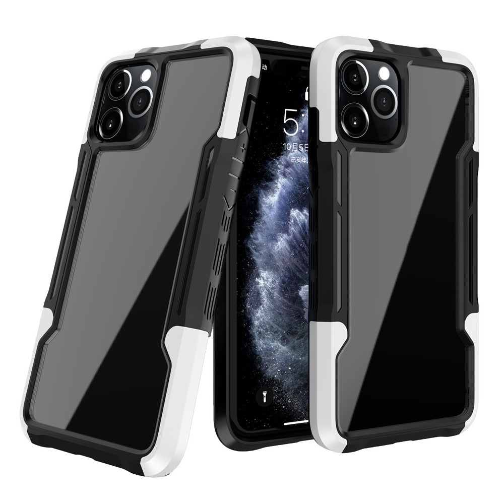 Anti-slip Grip TPU+Acrylic Hybrid Case Shockproof Cover Shell for iPhone 13 Pro Max 6.7 inch - Black/White-2