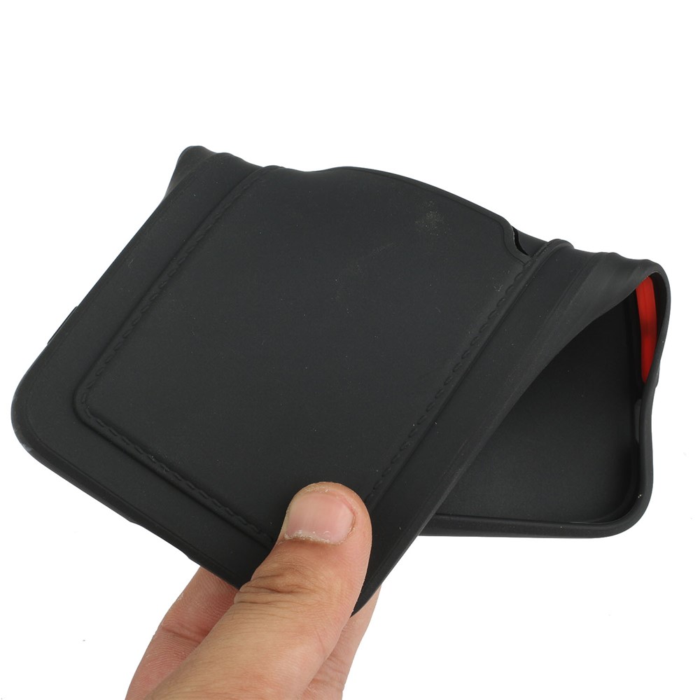 Card Slot Design Flexible TPU Phone Back Case Cover for iPhone 13 6.1 inch - Black-6
