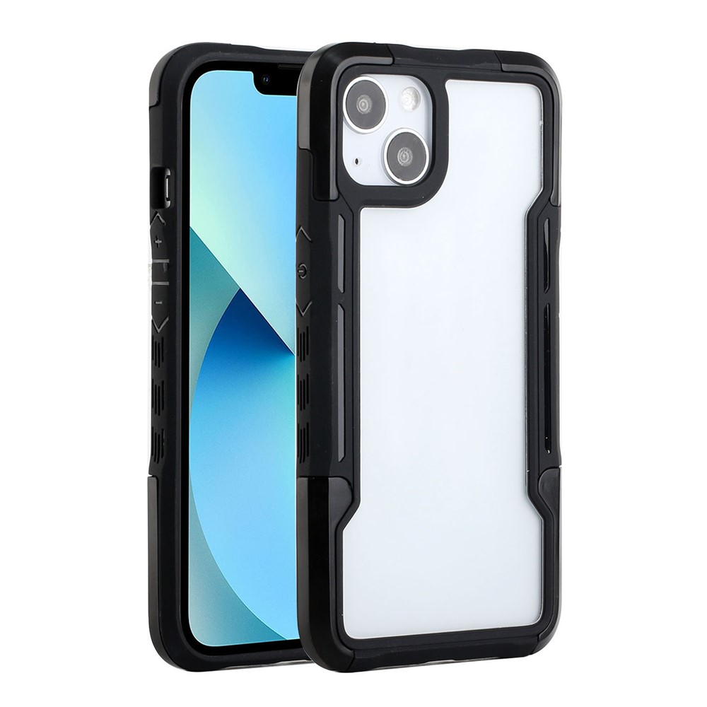 Anti-Drop TPU+Acrylic Hybrid Phone Case Shockproof Cover for iPhone 13 mini 5.4 inch - Black-1