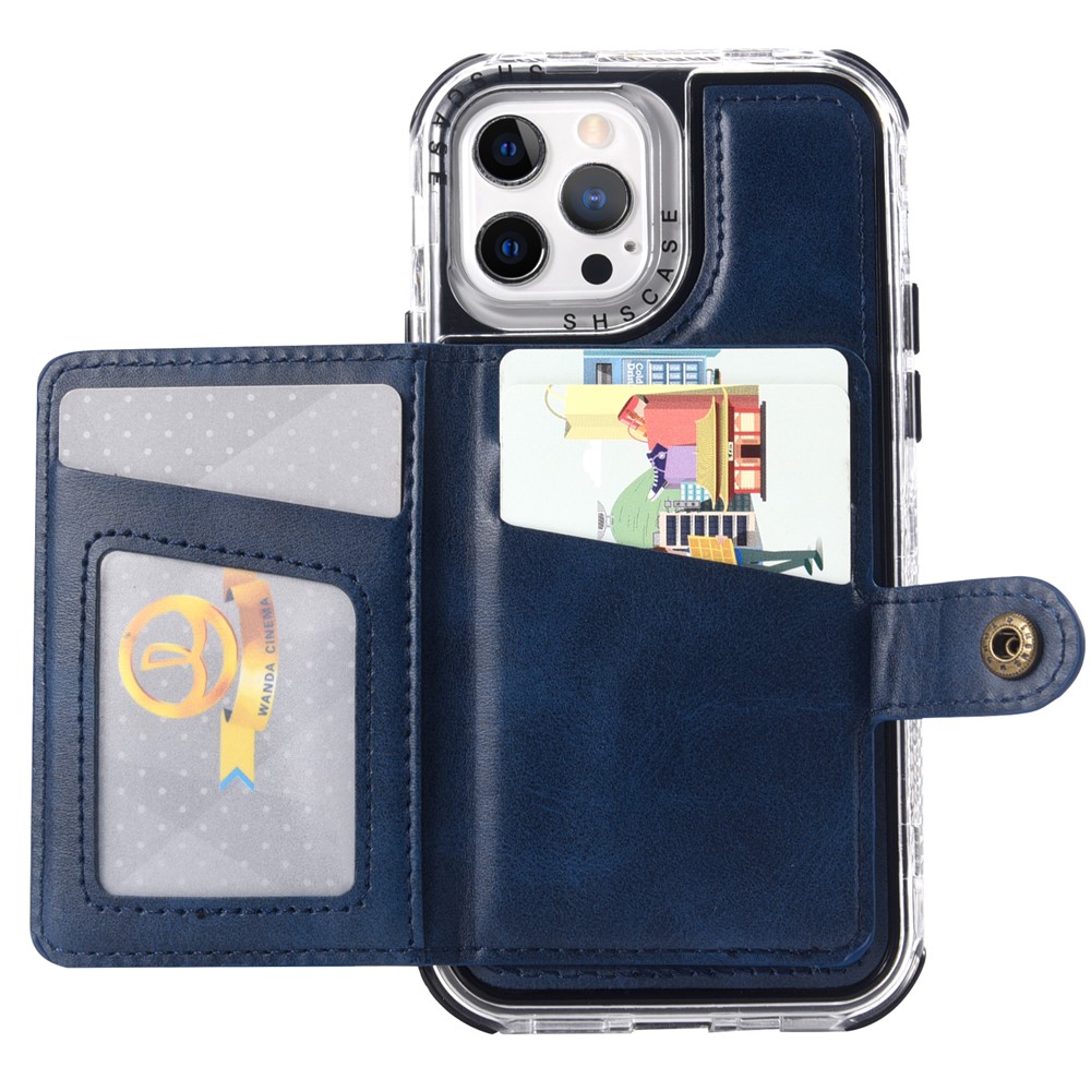 Anti-Fall Anti-Slip Detachable 3-in-1 Card Slots Kickstand Design Retro Phone Case for iPhone 13 Pro Max 6.7 inch - Brown-3