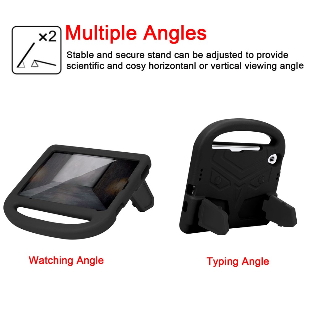 Sparrow Style Portable Handle EVA Tablet Case Shell Cover Protector with Kickstand for iPad mini (2021) - Black-5
