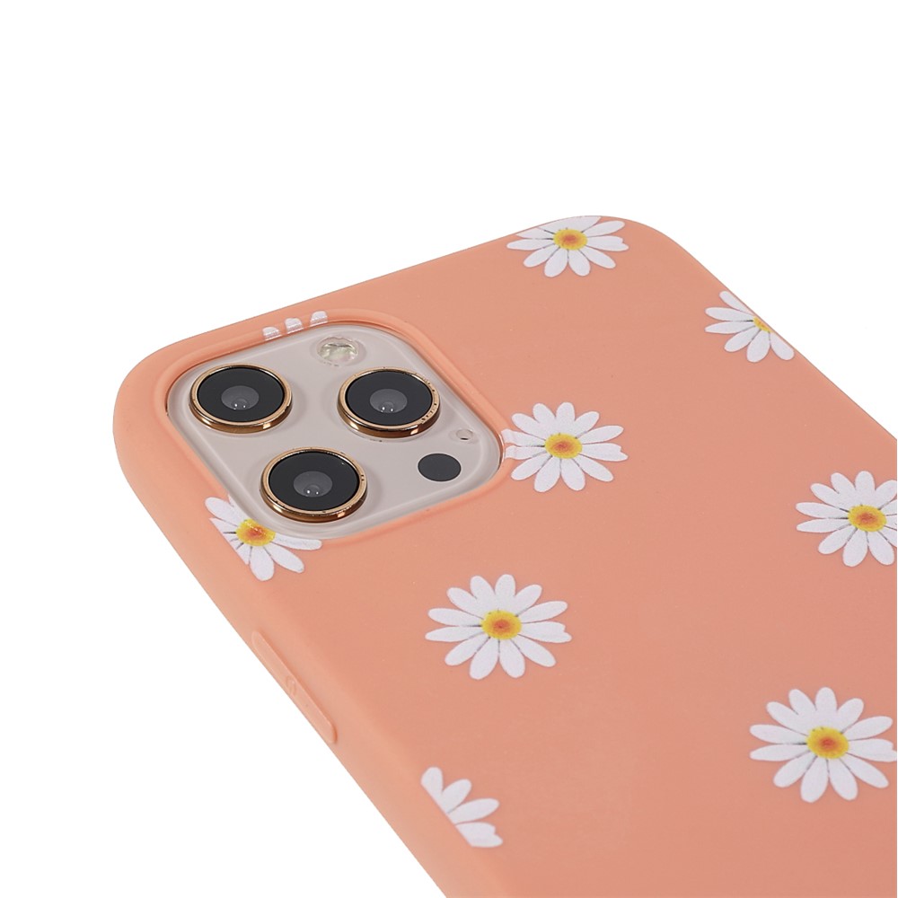 For iPhone 12 Pro Max 6.7 inch Soft Phone Case Daisy Pattern Flexible TPU Phone Cover Case - Orange-6