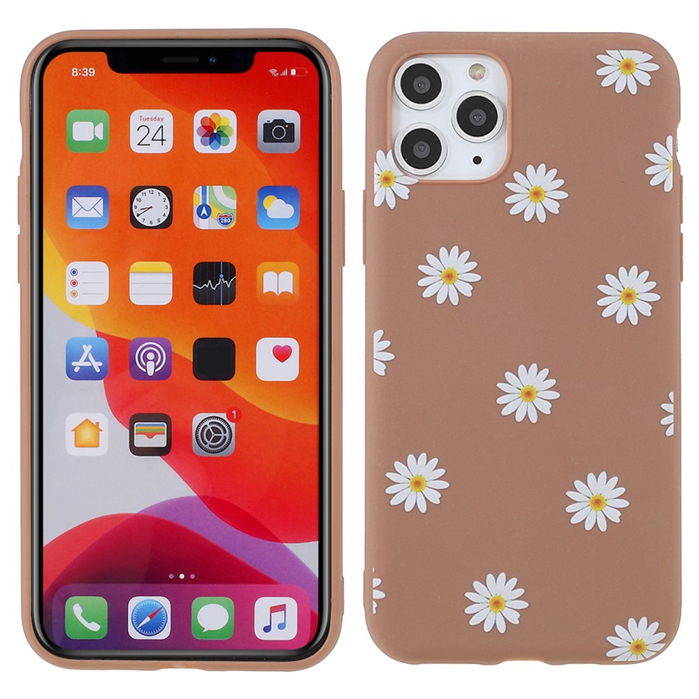 Horaire Daisy Modèle Résistant Aux Rayures à L'épreuve Des Chocs Flexible TPU TPU Coper Pour Iphone 11 Pro Max 6,5 Pouces - Brun