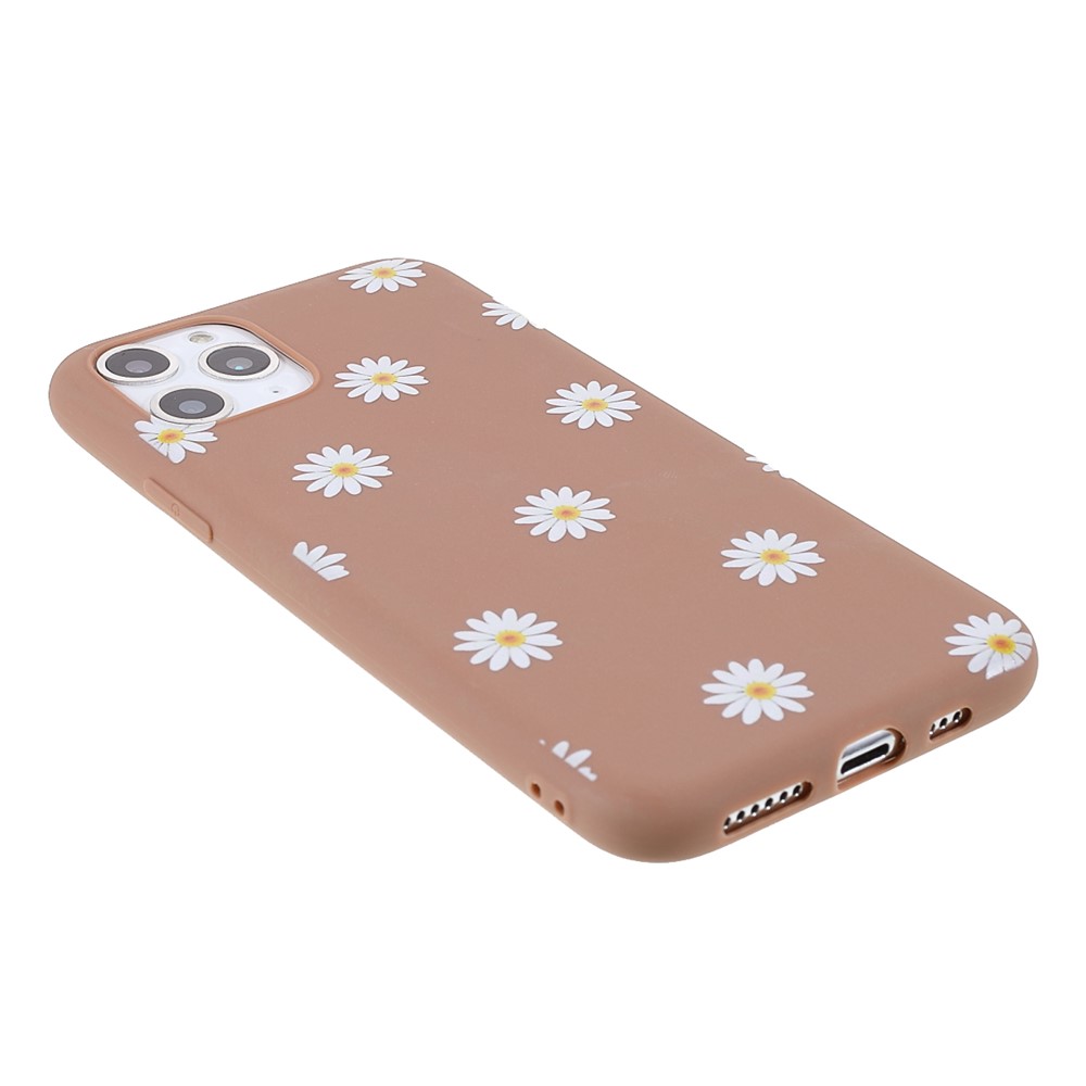Shockproof Scratch Resistant Daisy Pattern Flexible TPU Phone Cover Case for iPhone 11 Pro Max 6.5 inch - Brown-4