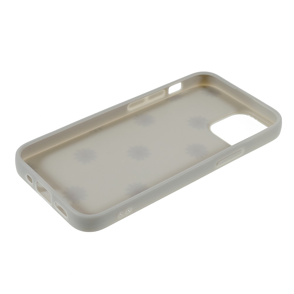 Daisy Pattern Printing Matte Finish Soft TPU Anti-Scratch Protective Cover for iPhone 13 6.1 inch - Grey-7