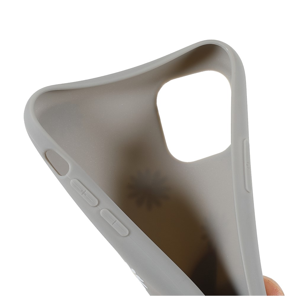 Daisy Flower Pattern Soft Matte TPU Anti-Fall Shockproof Protective Case for iPhone 11 6.1 inch - Grey-8