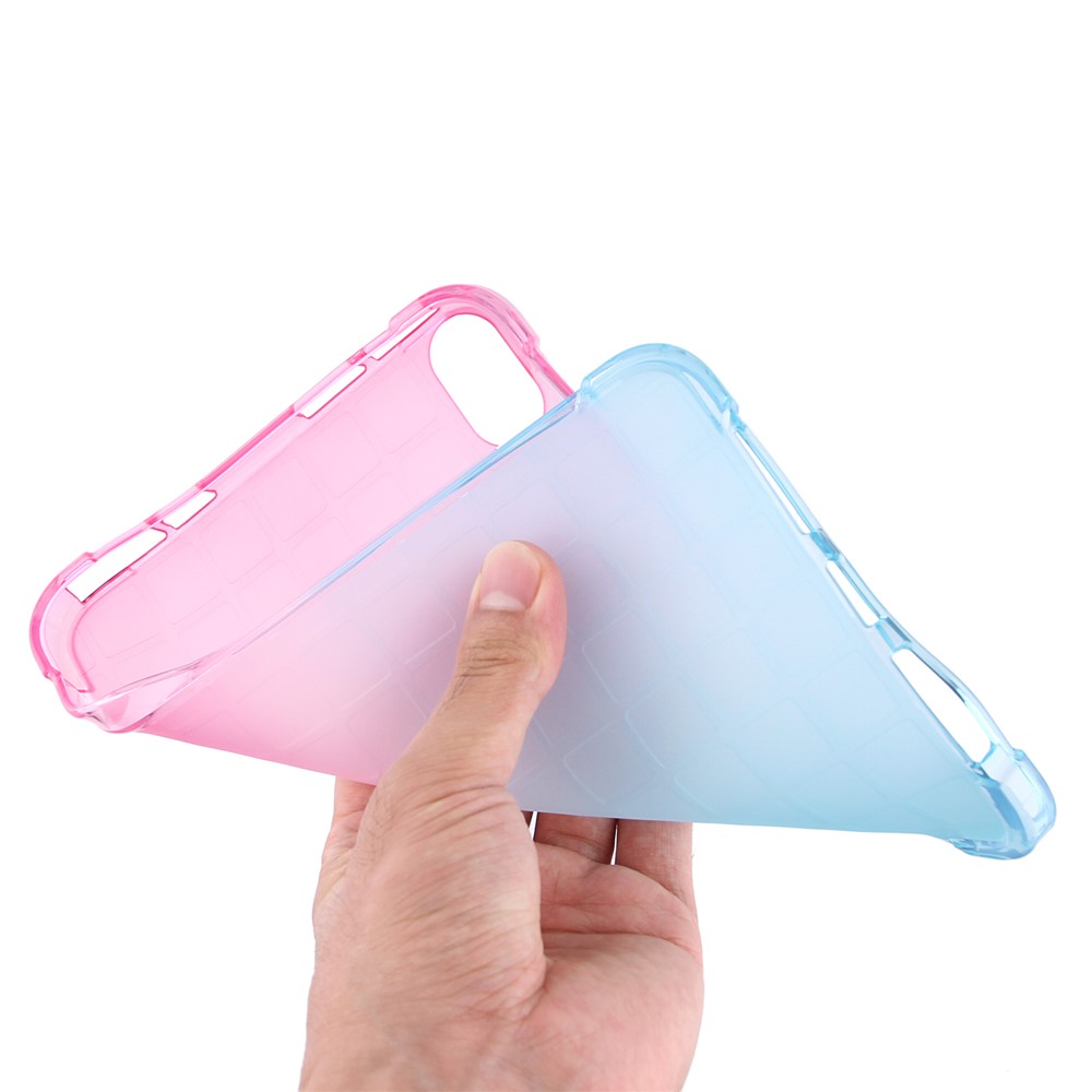 Clear Transparent Soft TPU Gradient Impact Resistant Back Cover for iPad mini (2021) - Pink/Green-10