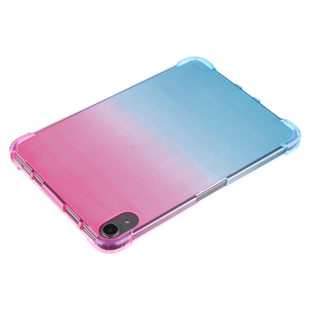 Clear Transparent Soft TPU Gradient Impact Resistant Back Cover for iPad mini (2021) - Pink/Green-9