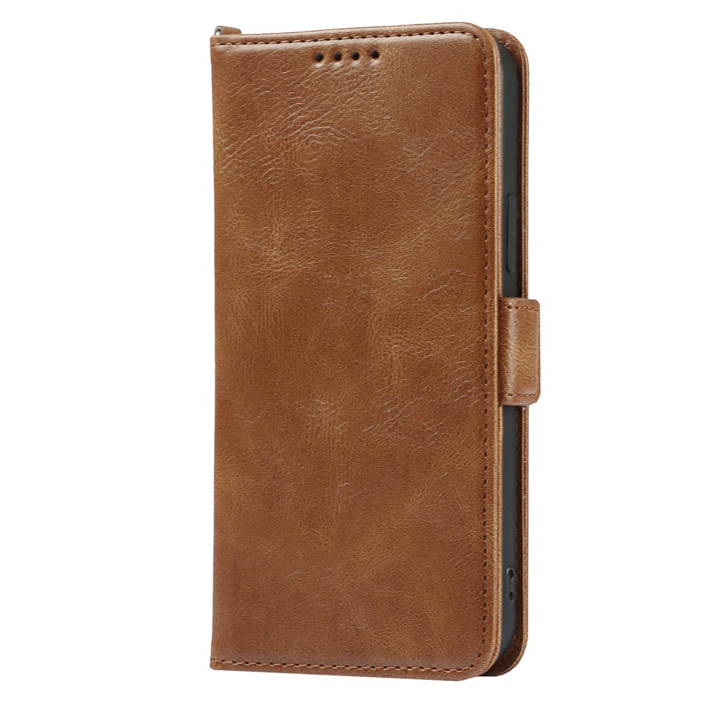 Shockproof Flip Phone Case RFID Blocking Magnetic Closure Wallet Phone Cover Shell for iPhone 13 Pro Max 6.7 inch - Brown-2