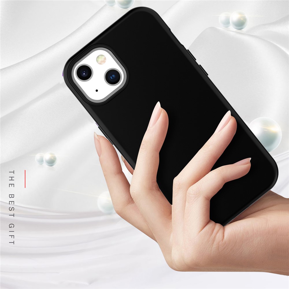 Scratch Resistant Detachable Design Hard PC + Soft TPU Phone Case Cover for iPhone 13 6.1 inch - Black-2