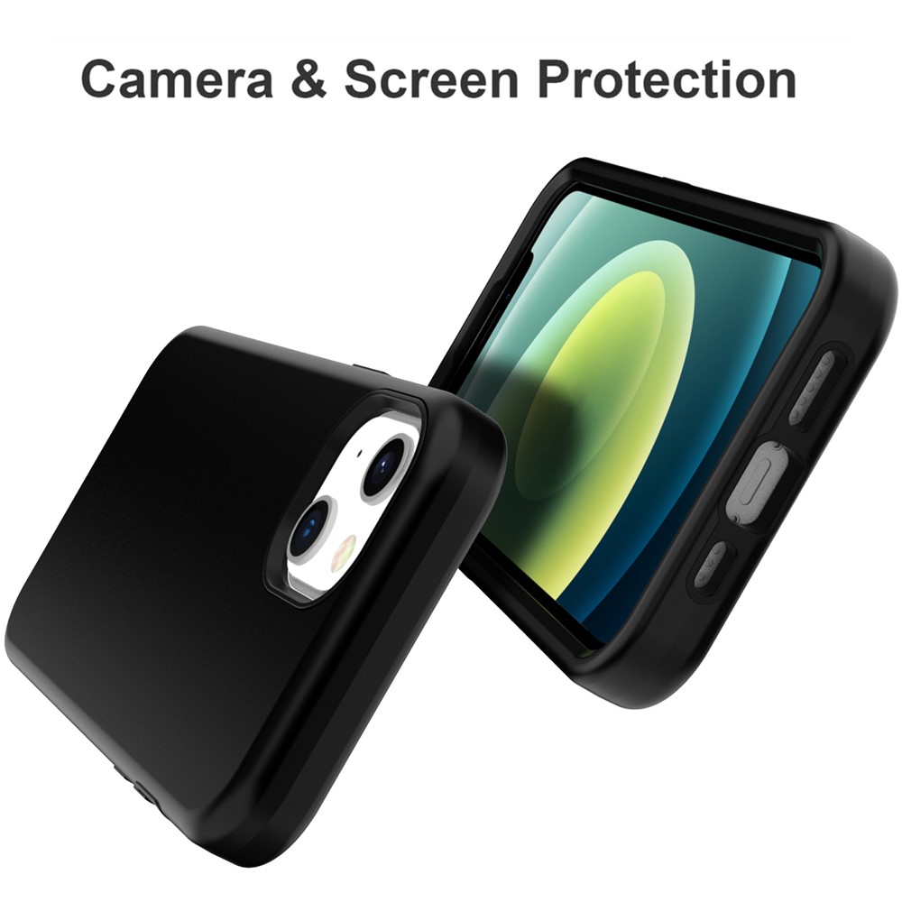 Scratch Resistant Detachable Design Hard PC + Soft TPU Phone Case Cover for iPhone 13 6.1 inch - Black-3