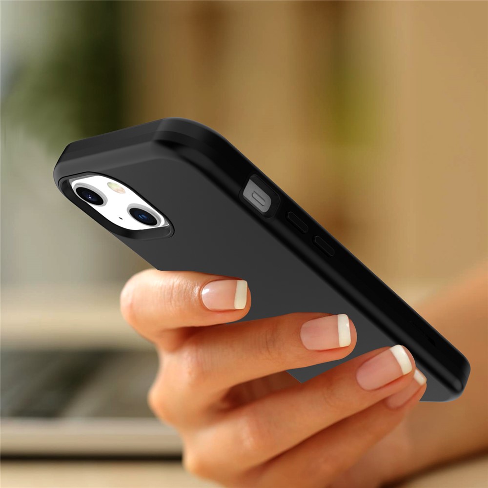 Scratch Resistant Detachable Design Hard PC + Soft TPU Phone Case Cover for iPhone 13 6.1 inch - Black-6