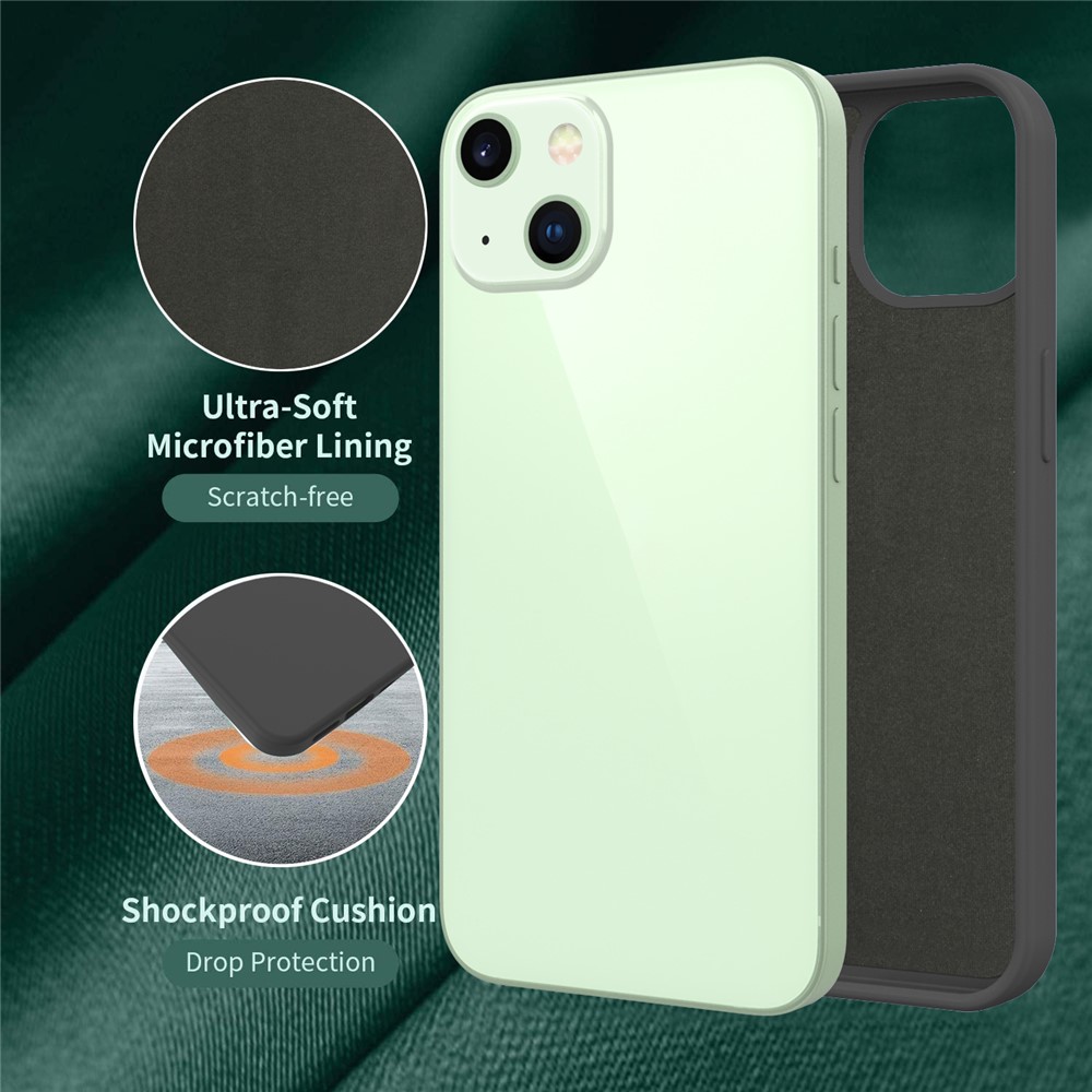 GW18-P Anti-fingerprint Flexible TPU Phone Case Phone Cover for iPhone 13 6.1 inch - Black-2