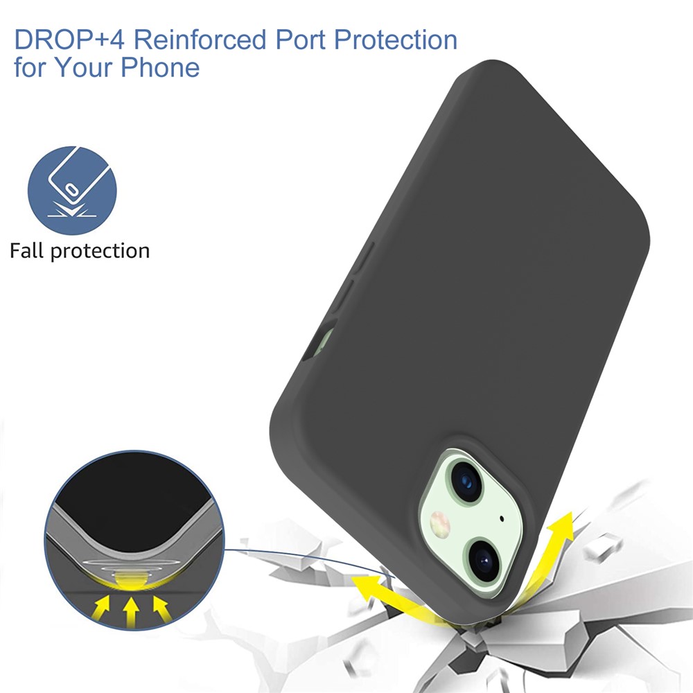 GW18-P Anti-fingerprint Flexible TPU Phone Case Phone Cover for iPhone 13 6.1 inch - Black-5