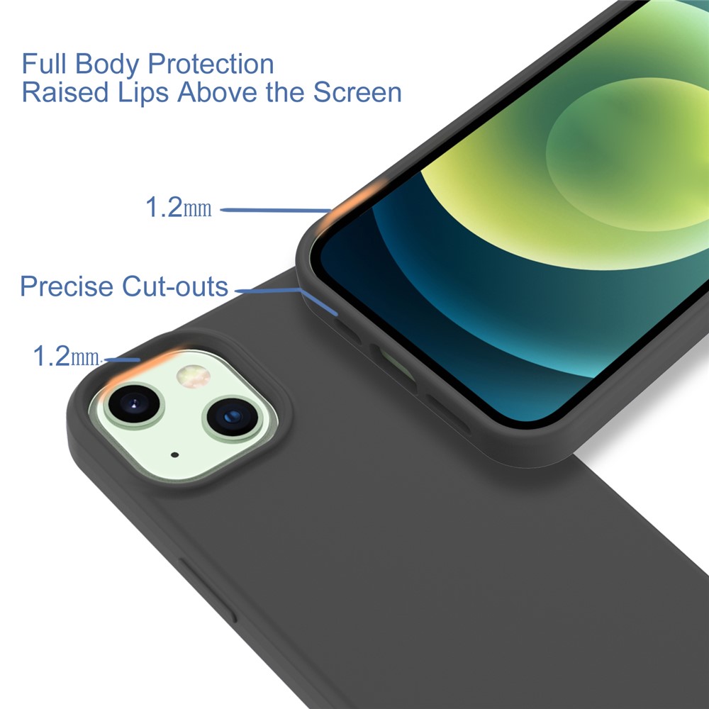 GW18-P Anti-fingerprint Flexible TPU Phone Case Phone Cover for iPhone 13 6.1 inch - Black-6