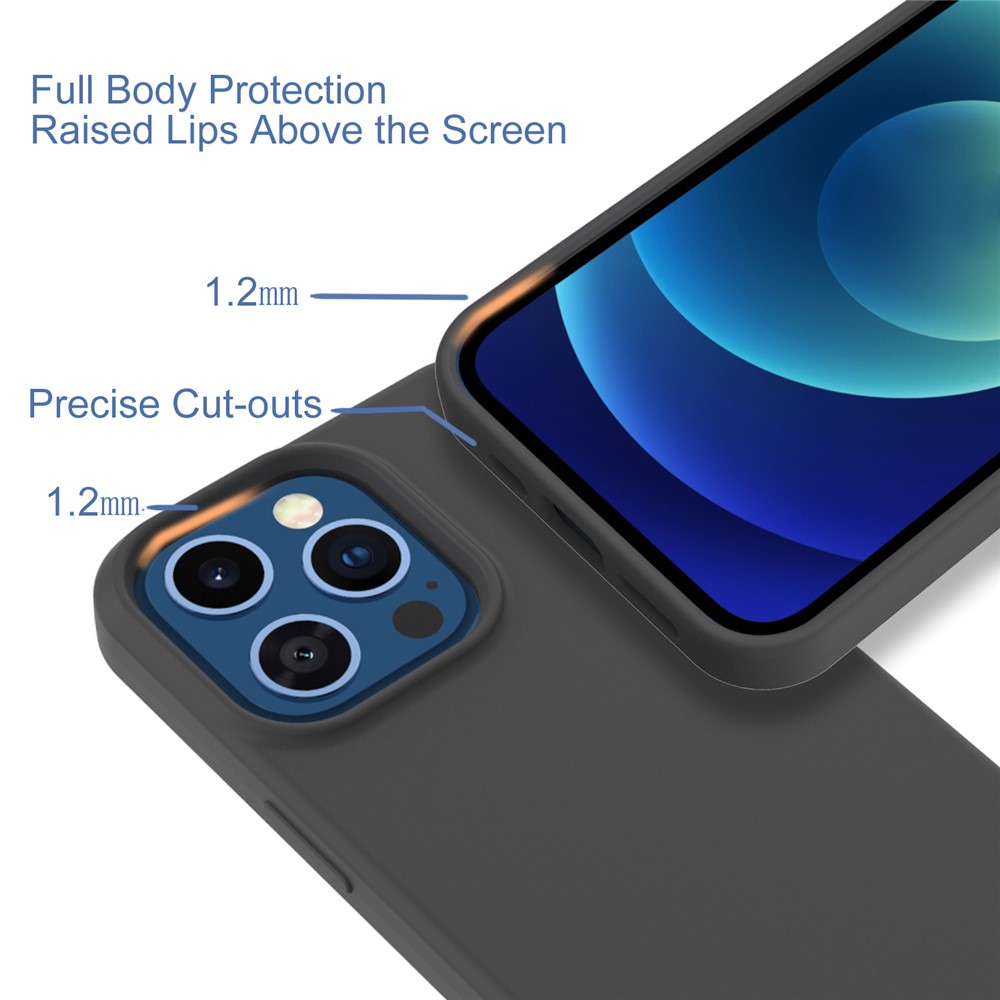 GW18-P TPU Phone Case Anti-fingerprint Phone Cover for iPhone 13 Pro Max 6.7 inch - Black-3