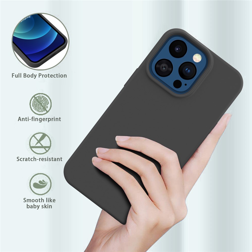 GW18-P TPU Phone Case Anti-fingerprint Phone Cover for iPhone 13 Pro Max 6.7 inch - Black-5