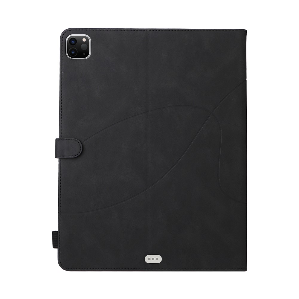 Dual-Color Splicing Skin Touch Anti-Drop Anti-Scratch Magnetic Clasp Cards Slots Design Tablet Case with Stand for iPad Pro 11-inch (2020)/(2018)/(2021)/Air (2020) - Black-11