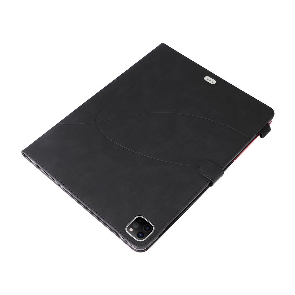 Dual-Color Splicing Skin Touch Anti-Drop Anti-Scratch Magnetic Clasp Cards Slots Design Tablet Case with Stand for iPad Pro 11-inch (2020)/(2018)/(2021)/Air (2020) - Black-13