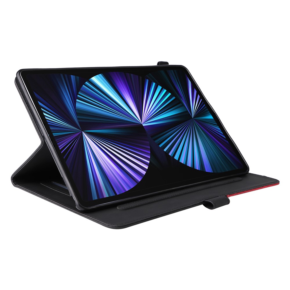 Dual-Color Splicing Skin Touch Anti-Drop Anti-Scratch Magnetic Clasp Cards Slots Design Tablet Case with Stand for iPad Pro 11-inch (2020)/(2018)/(2021)/Air (2020) - Black-8
