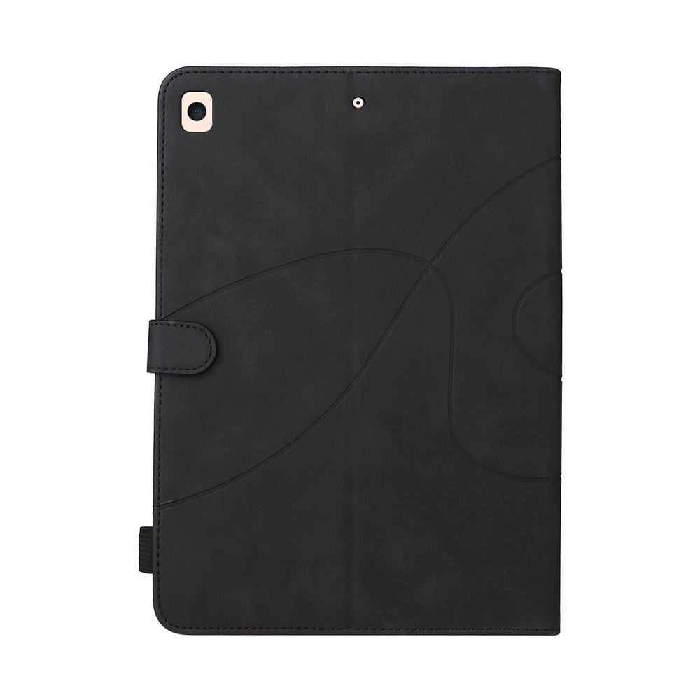 Dual-Color Splicing Skin Touch Cards Slots Design Well-Protected Magnetic Closure Anti-Drop Tablet Case with Stand for iPad Air (2013)/Air 2/9.7-inch (2017)/(2018) - Black-10