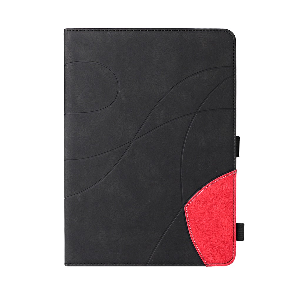 Dual-Color Splicing Skin Touch Cards Slots Design Well-Protected Magnetic Closure Anti-Drop Tablet Case with Stand for iPad Air (2013)/Air 2/9.7-inch (2017)/(2018) - Black-9