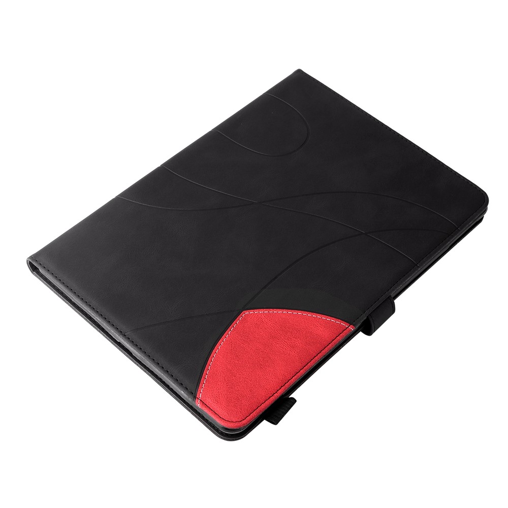 Skin Touch Dual-Color Splicing Magnetic Clasp Cards Slots Design Tablet Case with Stand for iPad Pro 10.5-inch (2017)/Air 10.5 inch (2019)/10.2 (2019) - Black-11