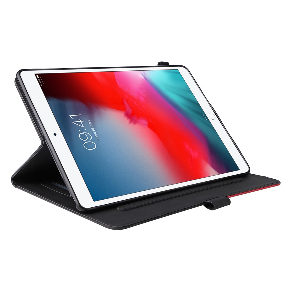 Skin Touch Dual-Color Splicing Magnetic Clasp Cards Slots Design Tablet Case with Stand for iPad Pro 10.5-inch (2017)/Air 10.5 inch (2019)/10.2 (2019) - Black-7
