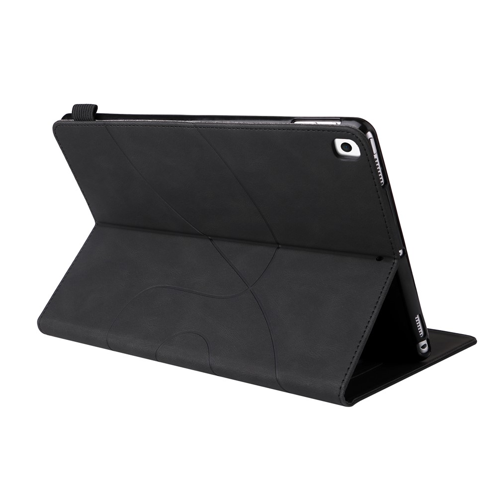 Skin Touch Dual-Color Splicing Magnetic Clasp Cards Slots Design Tablet Case with Stand for iPad Pro 10.5-inch (2017)/Air 10.5 inch (2019)/10.2 (2019) - Black-8