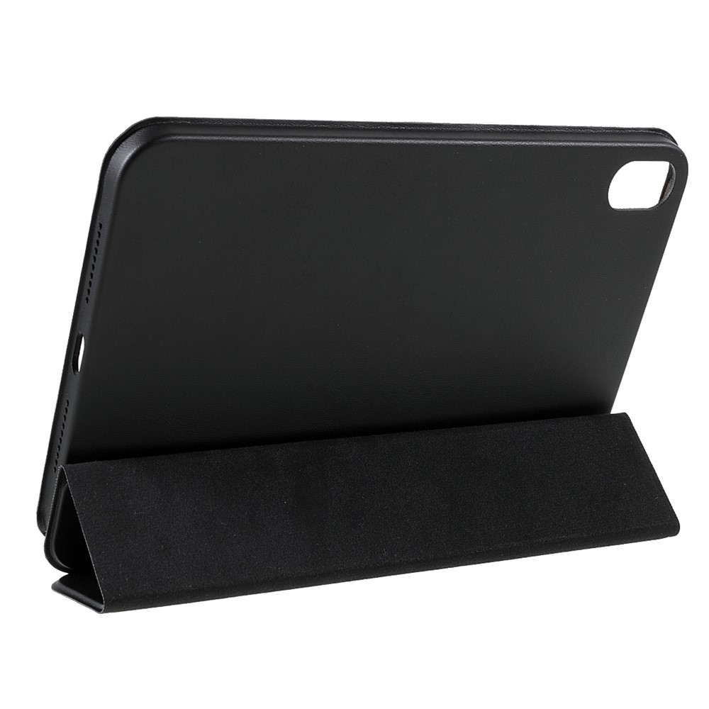 PU Leather Tri-fold Stand Protection Tablet Cover Case for iPad mini (2021) - Black-10