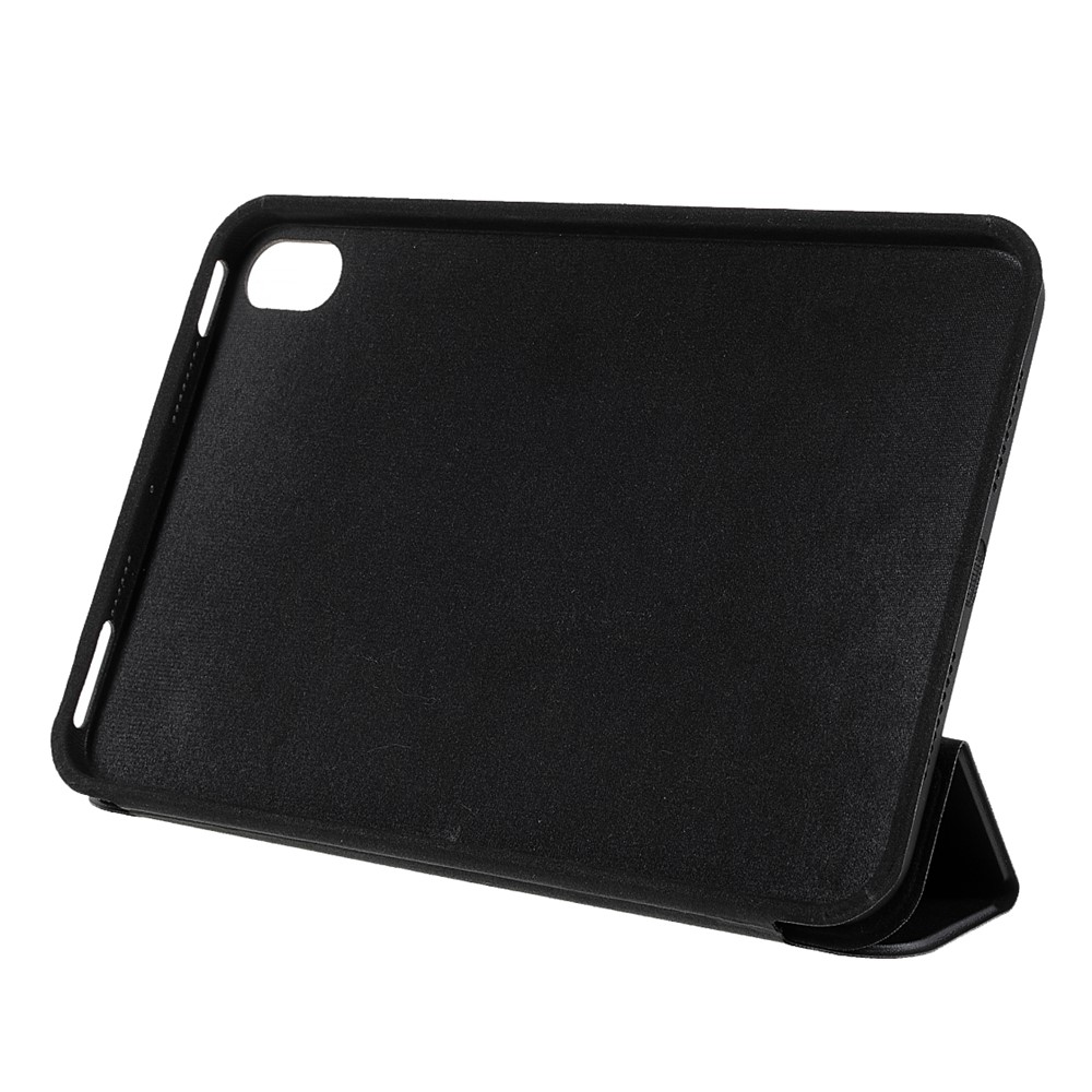 PU Leather Tri-fold Stand Protection Tablet Cover Case for iPad mini (2021) - Black-11