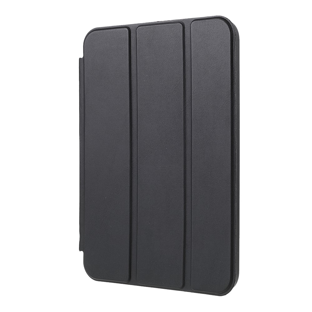 PU Leather Tri-fold Stand Protection Tablet Cover Case for iPad mini (2021) - Black-3