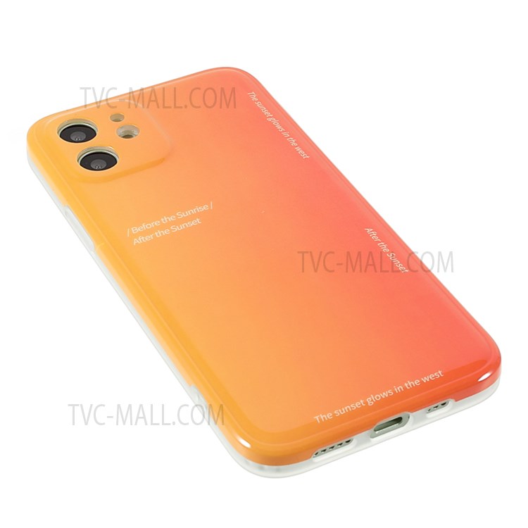 Popular Network Style Blooming Color TPU Phone Cover Case for iPhone 12 mini 5.4 inch - Orange-4