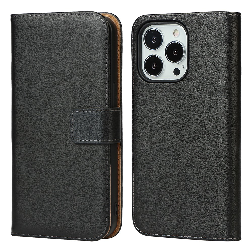 Split Leather Wallet Stand Phone Protective Cover Case for iPhone 13 Pro Max 6.7 inch-1