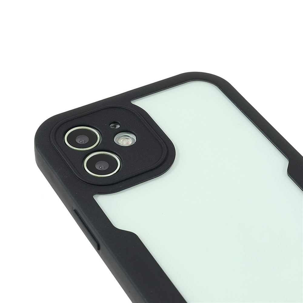All-Wrapped PET Screen Protector + Acrylic Back Panel + TPU Frame Drop-Resistant Protective Case for iPhone 12 6.1 inch - Black-6