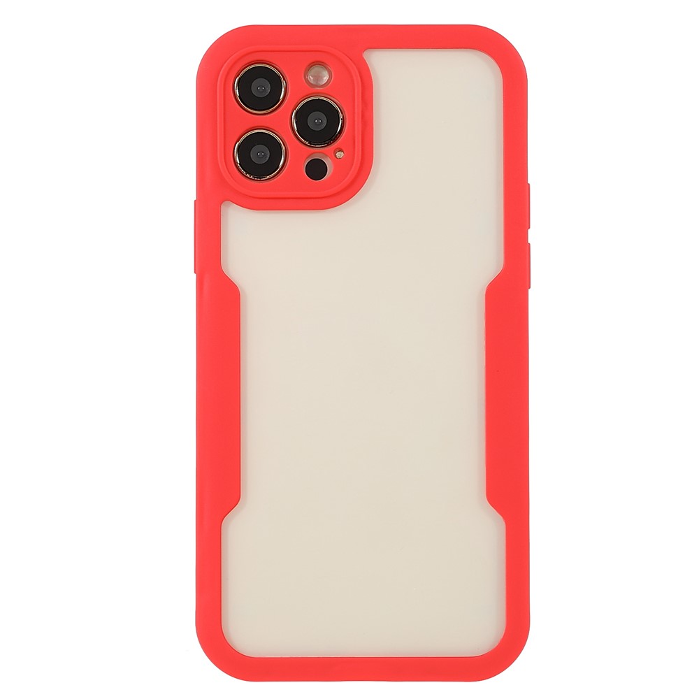 All-Inclusive PET Screen Protector + Acrylic + TPU Hybrid Phone Protective Case for iPhone 12 Pro 6.1 inch - Red-2