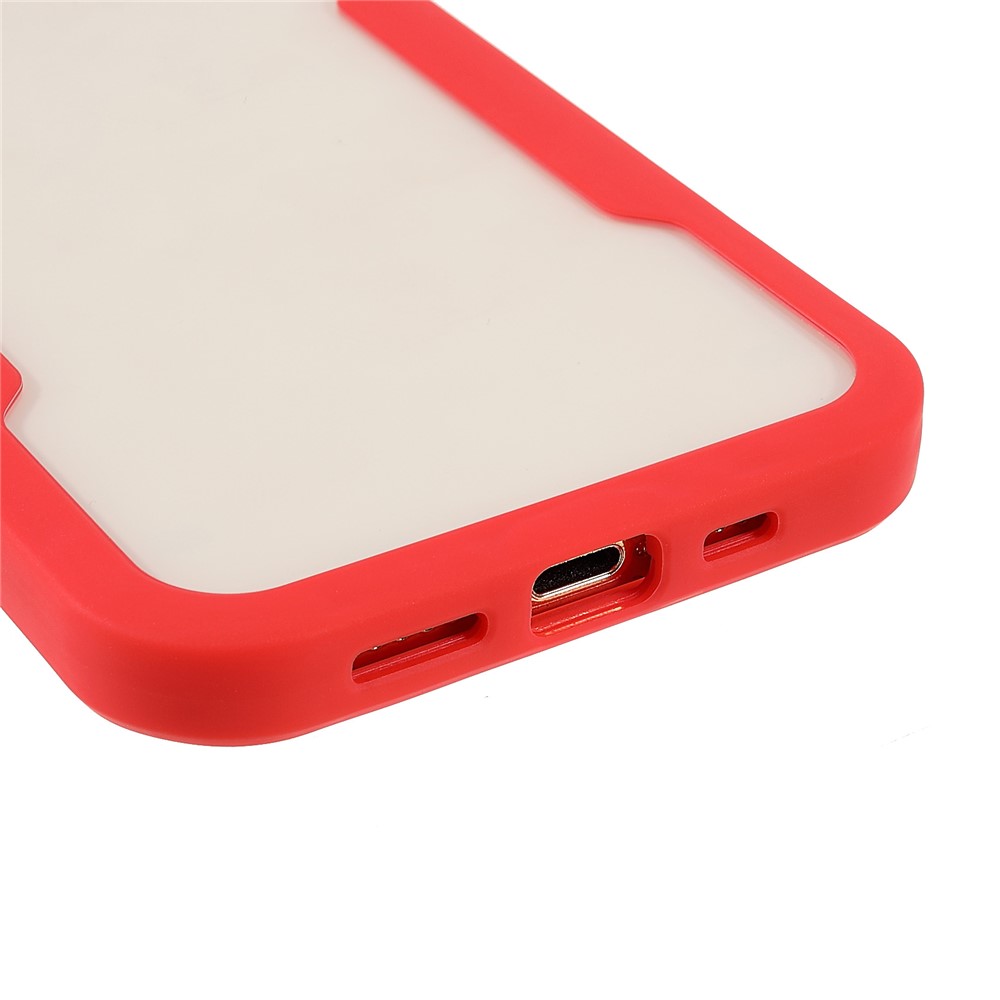 All-Inclusive PET Screen Protector + Acrylic + TPU Hybrid Phone Protective Case for iPhone 12 Pro 6.1 inch - Red-5