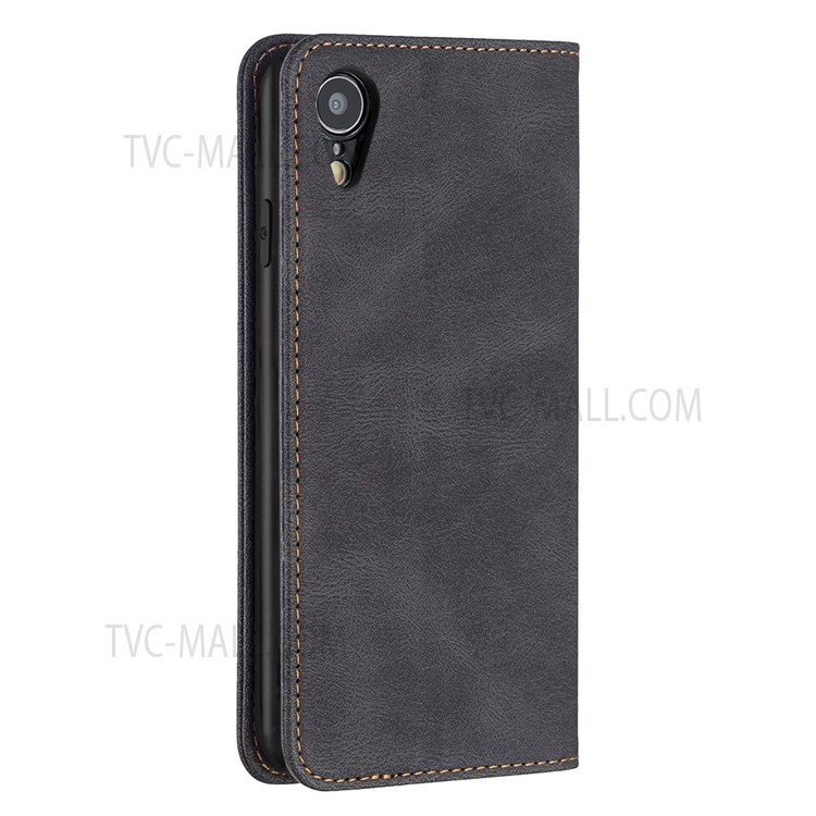 BINFEN COLOR Anti-swiping Design Anti-collision Auto-absorbed Magnetic Closure PU Leather Phone Case Stand Wallet Cover for iPhone XR 6.1 inch - Black-10