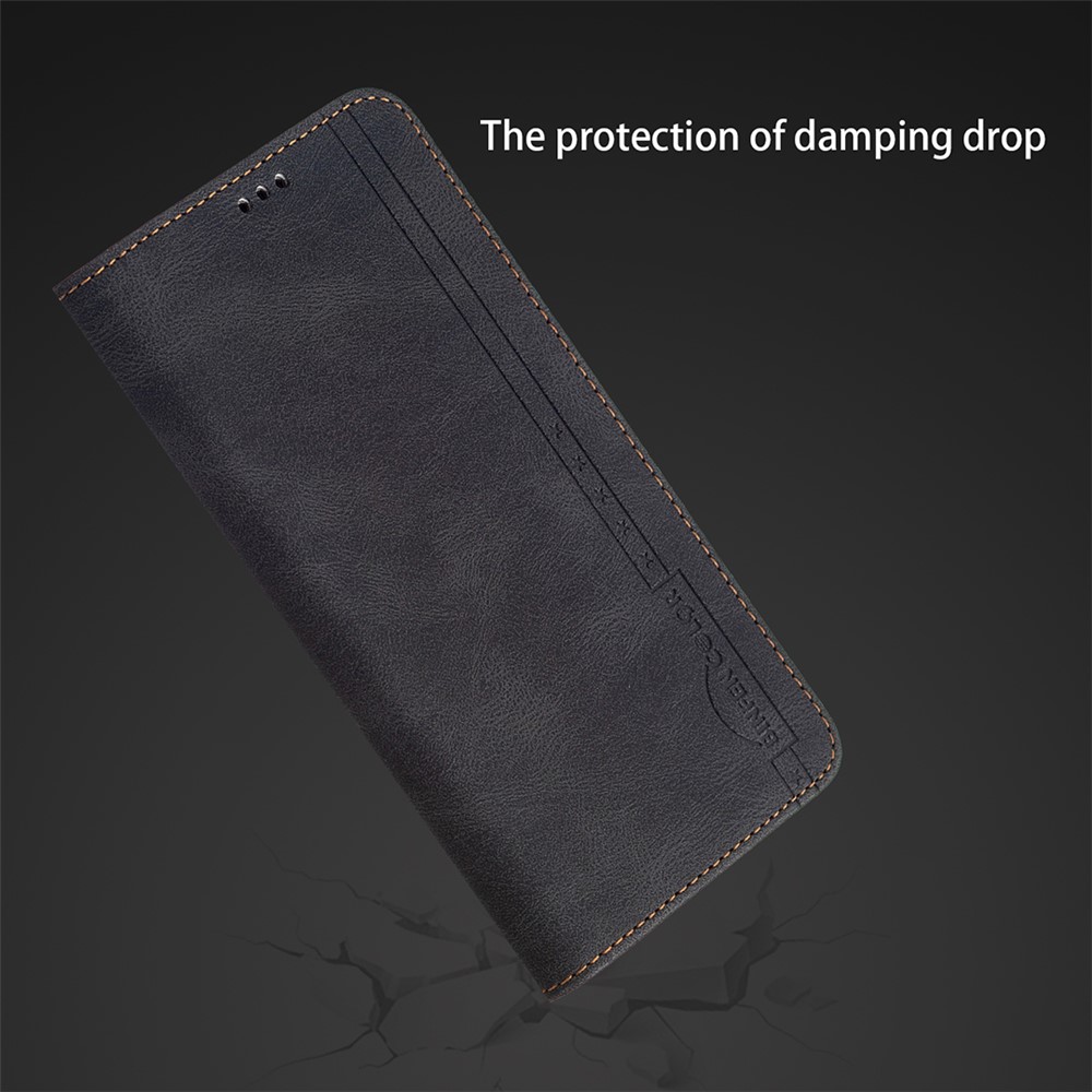 BINFEN COLOR RFID Scratch Resistant Blocking Design Cell Phone Protective Cover PU Leather Phone Case for iPhone 12 Pro Max 6.7 inch - Black-6