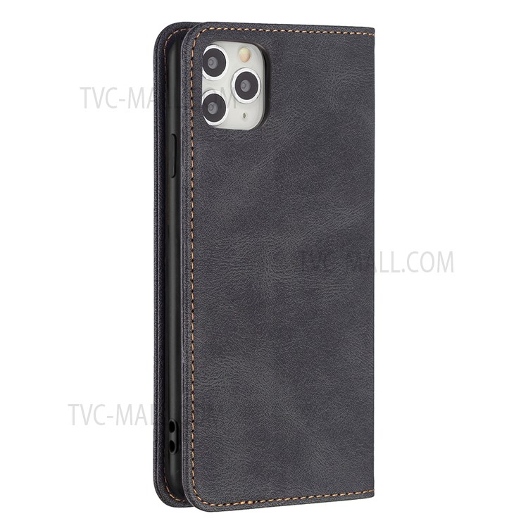BINFEN COLOR Scratch Resistant Anti-swiping Design PU Leather Phone Case Stand Cover for iPhone 11 Pro Max 6.5 inch - Black-10