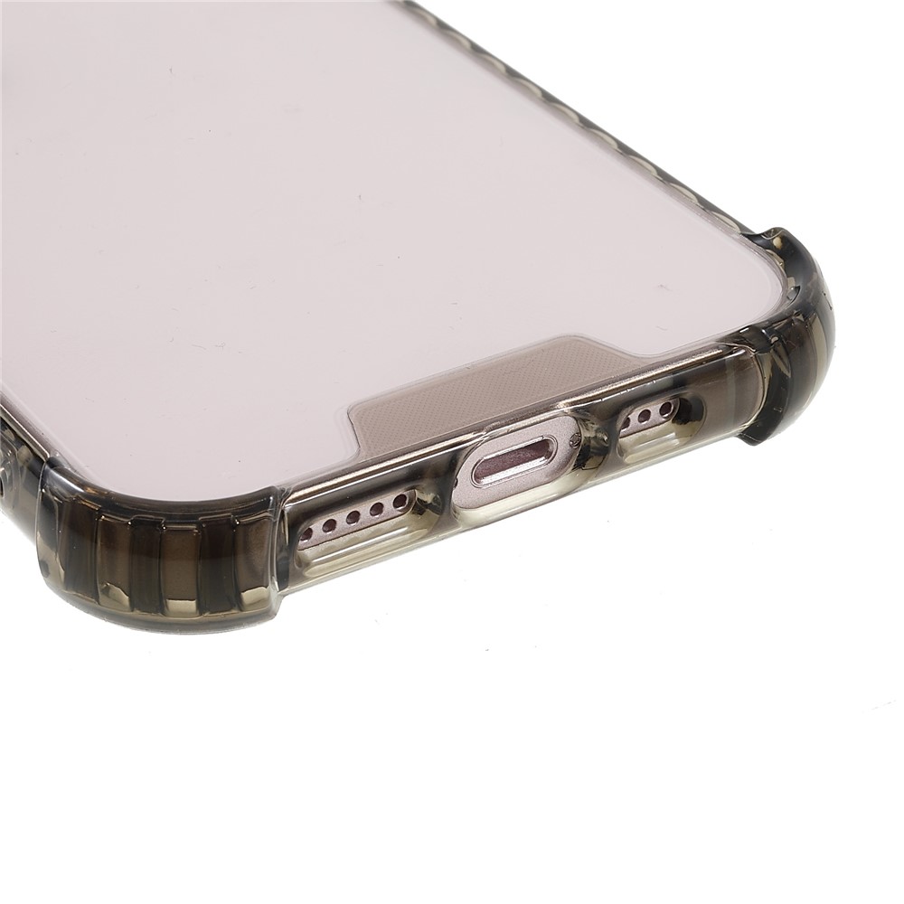 Drop-Resistant Glossy Crystal Clear Acrylic + TPU Phone Cover Case for iPhone 13 6.1 inch - Black-5