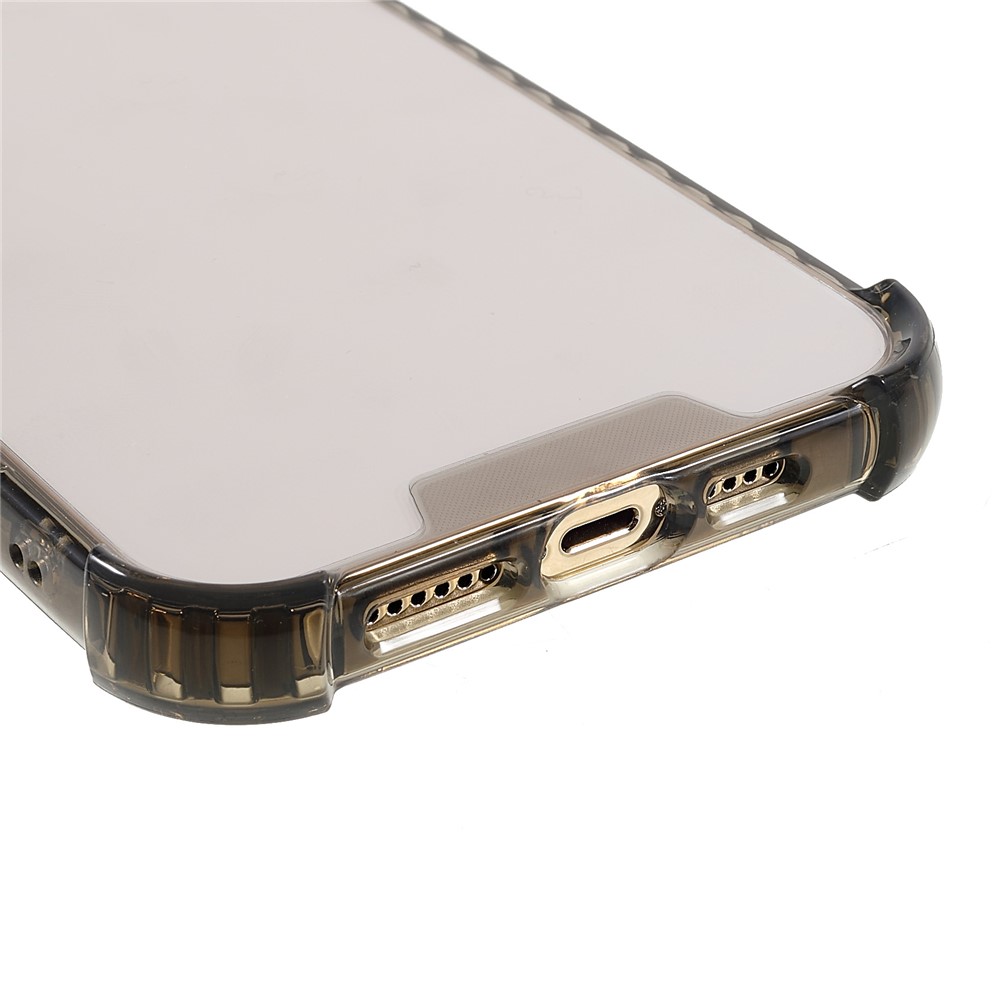 Glossy Crystal Clear Acrylic + TPU Shock-Absorbed Phone Cover Case for iPhone 13 Pro Max 6.7 inch - Black-5