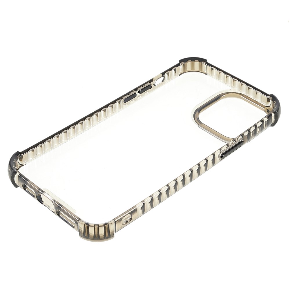 Glossy Crystal Clear Acrylic + TPU Shock-Absorbed Phone Cover Case for iPhone 13 Pro Max 6.7 inch - Black-7