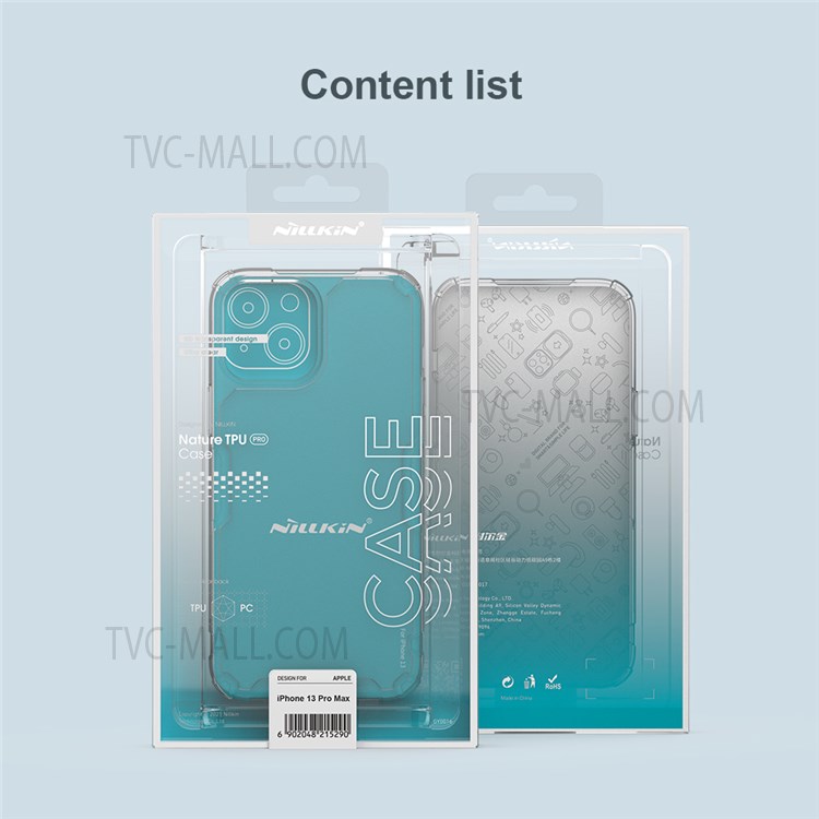 NILLKIN Nature TPU Pro Series Super Thin Hybrid PC + TPU Transparent Back Case Cell Phone Cover for iPhone 13 6.1 inch - Blue-11