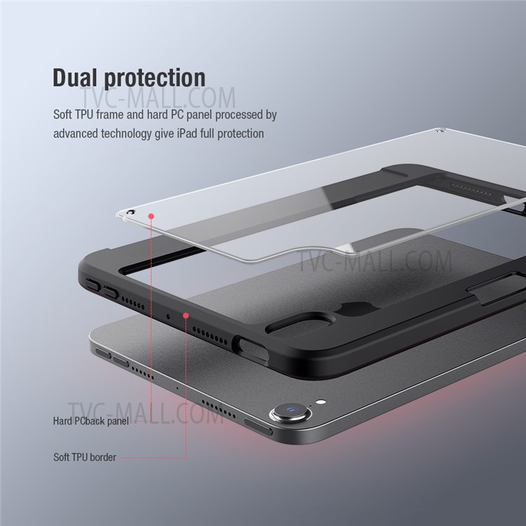 NILLKIN Precise Cutout Light Thin Auto Wake/Sleep Leather Tablet Case with Stand for iPad mini (2021) - Black-5