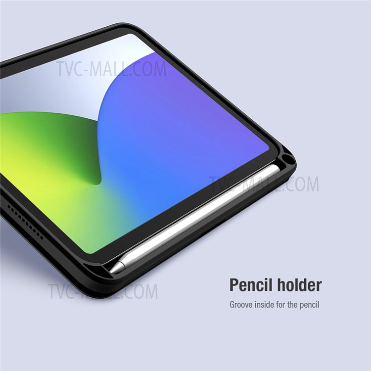 NILLKIN Precise Cutout Light Thin Auto Wake/Sleep Leather Tablet Case with Stand for iPad mini (2021) - Black-7