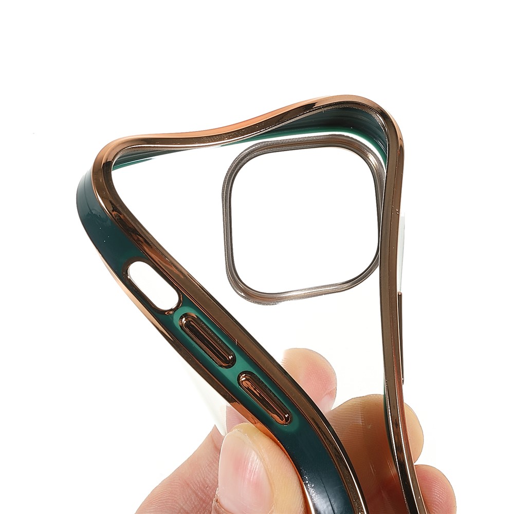 Electroplating Anti-Drop Durable Soft TPU Phone Case Cover for iPhone 13 6.1 inch - Green-8
