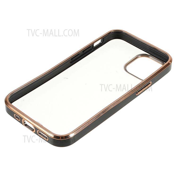 Electroplating Precise Cutout Light Durable Soft TPU Phone Case Shell for iPhone 13 mini 5.4 inch - Black-7